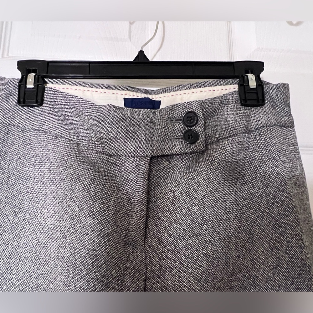 J Crew 100% Wool Favorite Fit Fully Lined Wide Leg Trouser Pants. Size 2